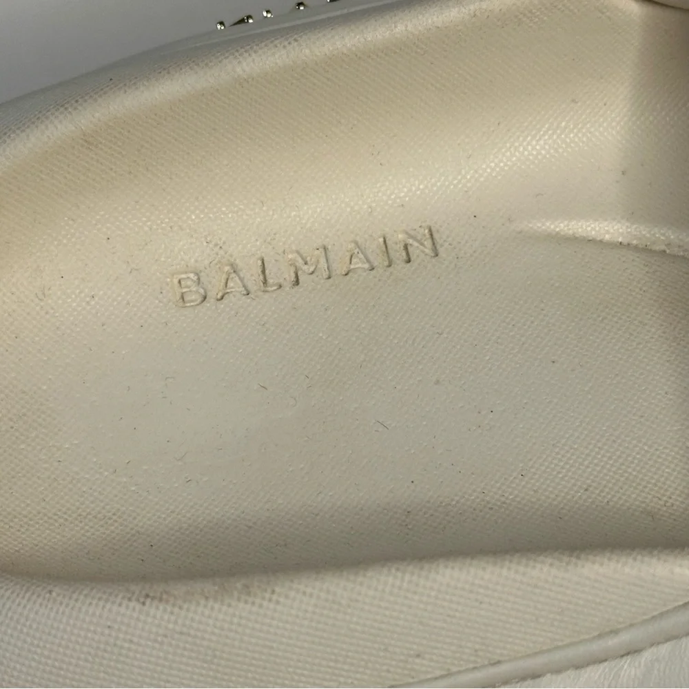 Balmain White B-IT Mules Men’s 7  Women’s 9